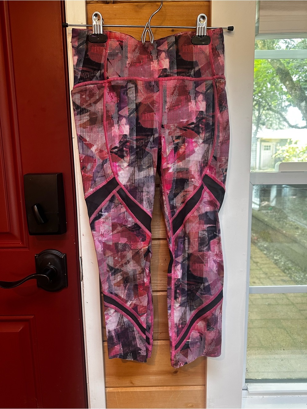 lululemon athletica Pink Multi-Color Patterned Leggings